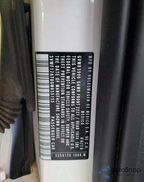 2016 Volkswagen Beetle 1.8T from USA, damaged, VIN 3VWF17AT8GM633133